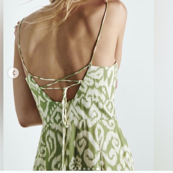 ZARA Print Open Slit Mini Dress - Picture 3 of 9